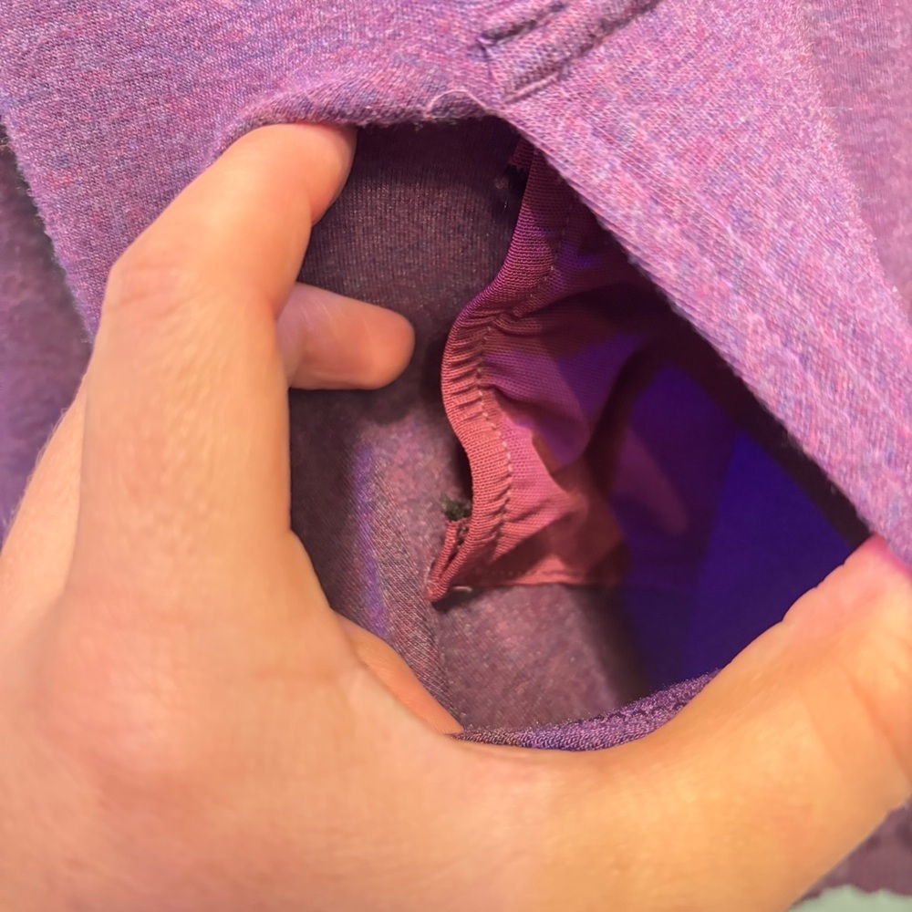 Athleta Girl Plum Thumb Hole Pocket Hoodie Sweater Size XL - Picture 6 of 9
